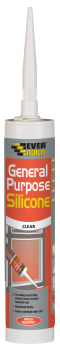 Everbuild 280ml General Purpose Clear Silicone Everbuild 280ml General Purpose Clear Silicone